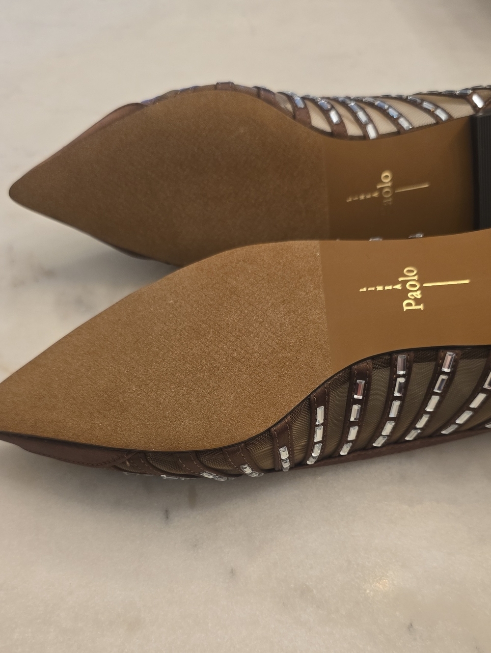 NIB Linea Paolo Noelle L Pointed Toe Flats. Chocolate Brown. Size 8M - Picture 5 of 8